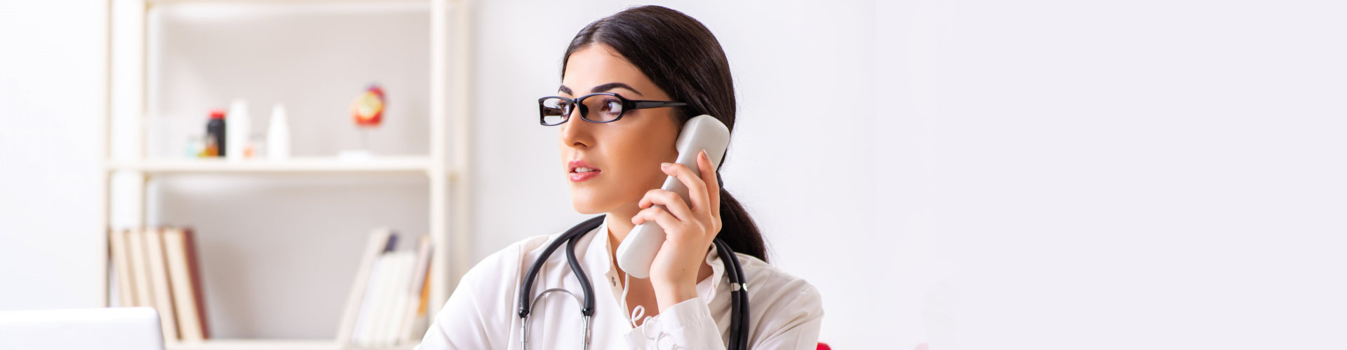 woman calling to her patient