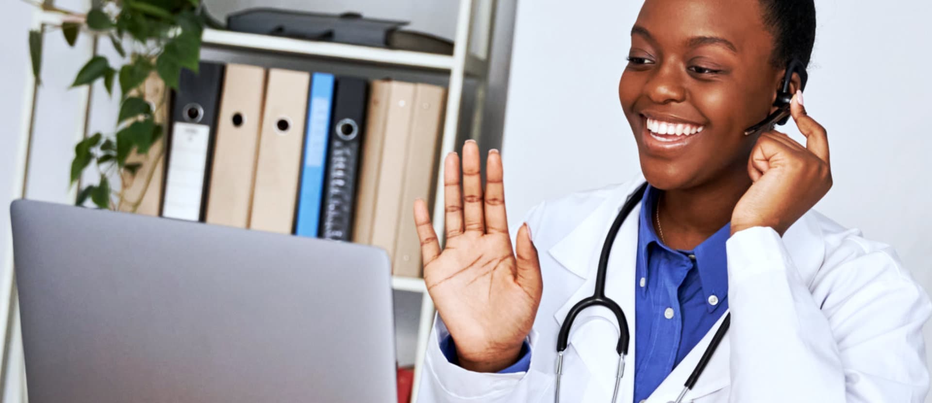 woman having video call on her patient